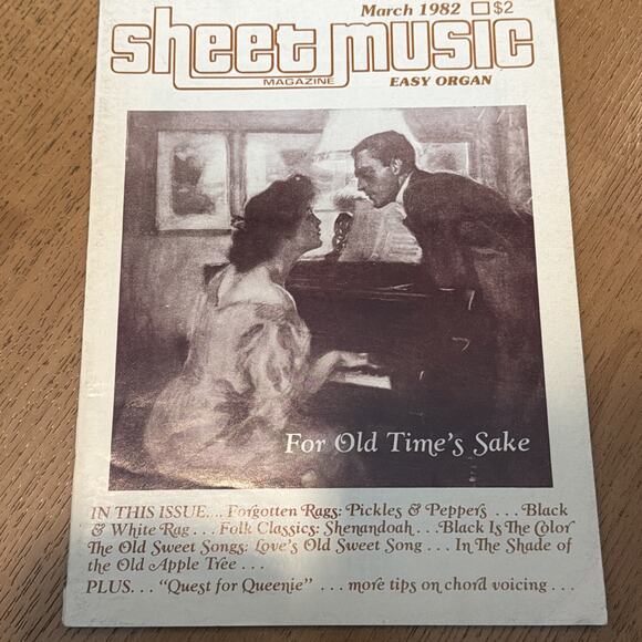Other - Sheet Music Magazine March 1982 For Old Times Sake Easy Organ Piano
